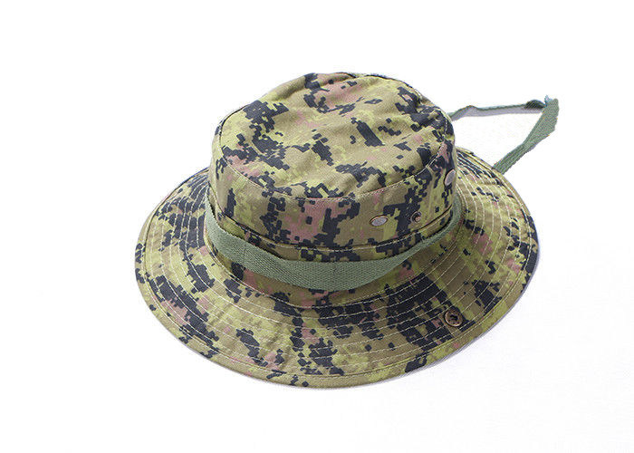 digital camo bucket hat with string