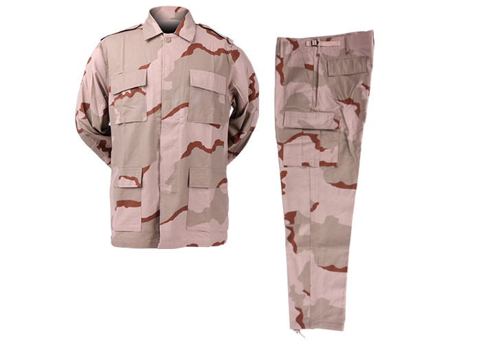 Ripstop / Twill Tactical Acu Uniform , 3 Color Desert Army Uniform