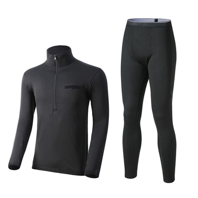 100% Polyester Thermal Military Combat Uniform Underwear Set Square Grid Shake Grain