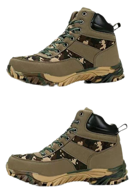 Canvas Camouflage Cotton Military Leather Boots Warm Windproof