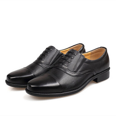 Stitching Exquisite Military Dress Shoes Oxford Leather Low Top Odorless
