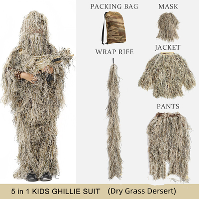 Desert Field Jungle Sniper Ghillie Suit Camouflage Polyester