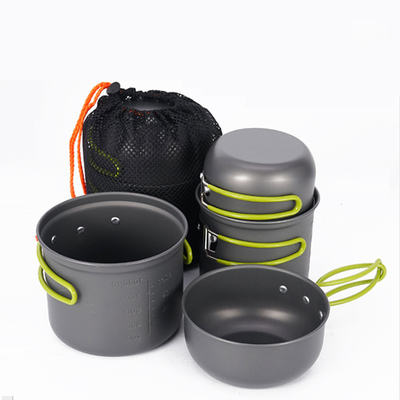 1-2L Military Camping Gear Aluminum Military Cooking Set For 3-4 People