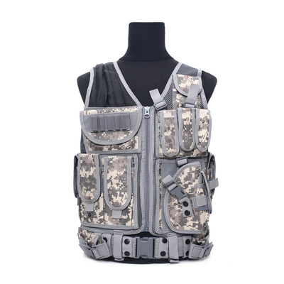 600D Camouflage Hunting Vest Breathable Unisex Black Khaki Army Green