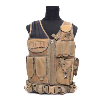 600D Camouflage Hunting Vest Breathable Unisex Black Khaki Army Green