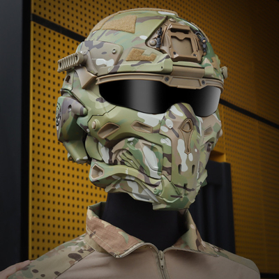 ABS Nylon Full Face Tactical Helmet For 52-62CM Head Circumference