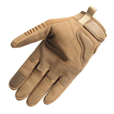 One Finger Military Tactical Leather Motorcycle Gloves Nylon For Outdoor Climbing