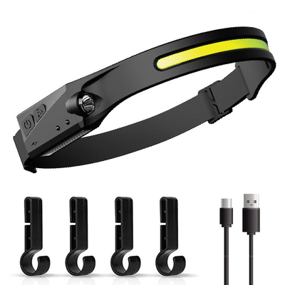 Wave sensor rechargeable headlamp for cycling with USB led headlamp rechargeable