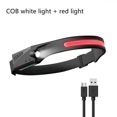 Wave sensor rechargeable headlamp for cycling with USB led headlamp rechargeable