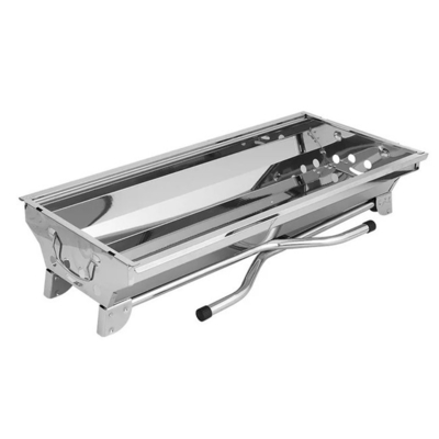 5kg BBQ Grill Outdoor Fishing Gear 430 Stainless Steel Barbecue Grill 73*33.5*70cm