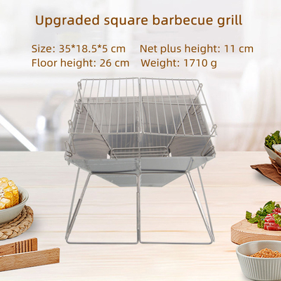410 SS Outdoor Fishing Gear Camping Grill Portable With 201 SS Mesh