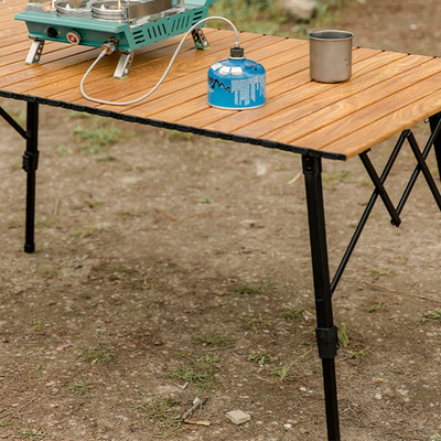 Smooth Laminate Outdoor Fishing Gear Folding Egg Roll Table Aluminium Alloy