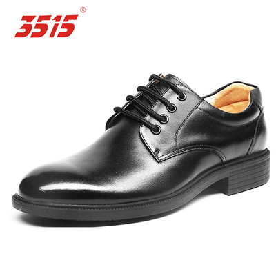 Breathable Lace Up Military Dress Shoes Pigskin Lining Business Formal Shoes Genuine Leather