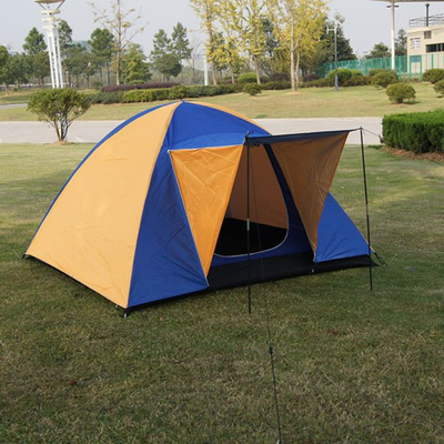 Double Layer Camping Mountain Tent Waterproof Oxford Fabric 3-4 people