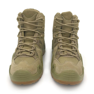 Combat Boots Waterproof Leather Boots For Men Army Green Khaki