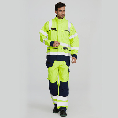 Work Safety Clothing Jacket And Pants Workwear Sets Reflective