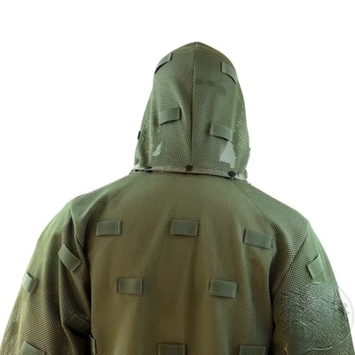 Heavy Duty Nylon Ghillie Jacket With Detachable Tactical Hood