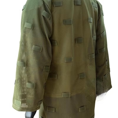 Heavy Duty Nylon Ghillie Jacket With Detachable Tactical Hood