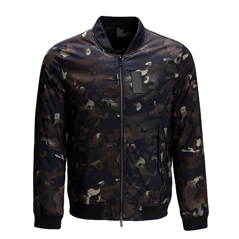 JH Polyester Military Combat Uniform Camouflage Mandarin Collar Cotton Filling