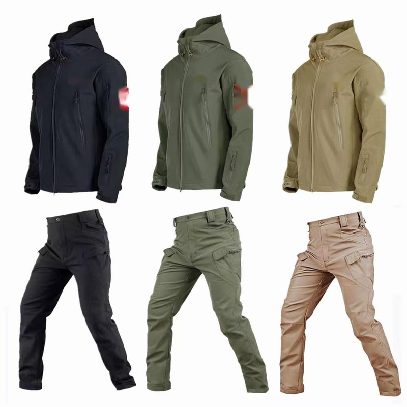 S-4XL Winter Military Combat Uniform soft shell fleece jacket