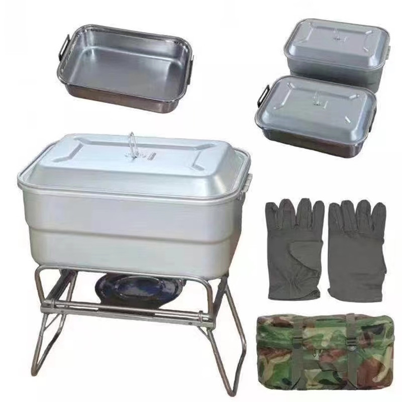 7kg Cooking Military Camping Gear Wild Survival Aluminum SS Cover