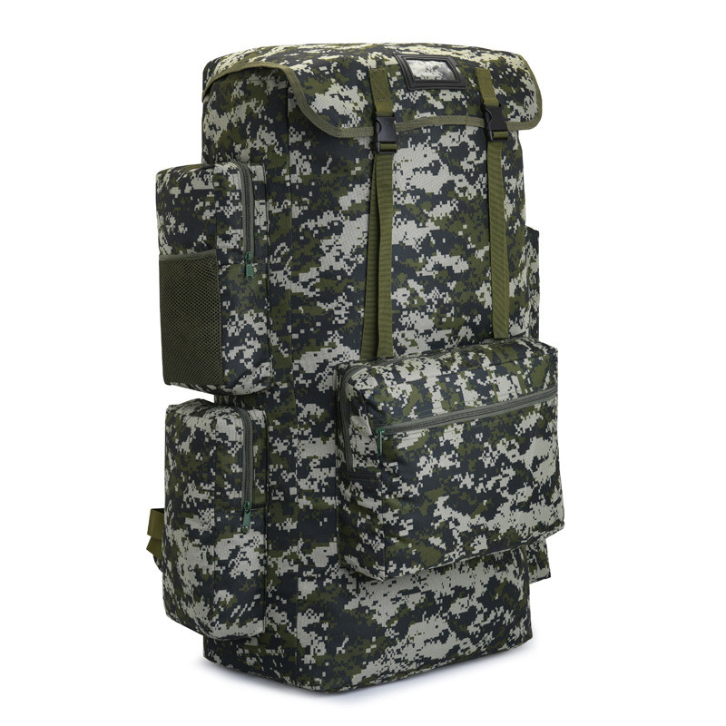 130L Waterproof Camo Backpack Oxford Fabric Softback Polyester