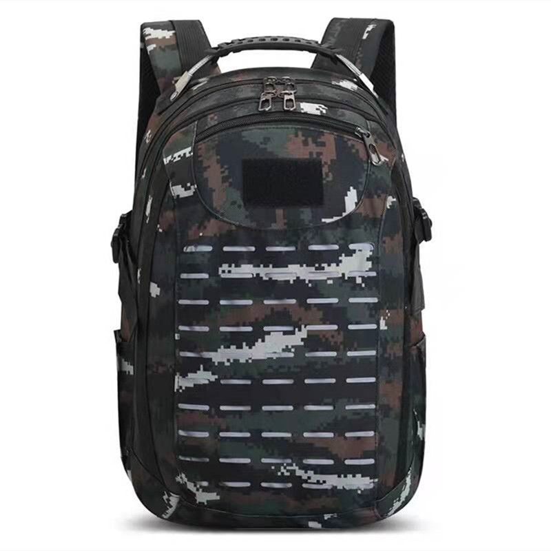 Anti Theft Rechargeable USB Military Hiking Backpack 60L Camouflage
