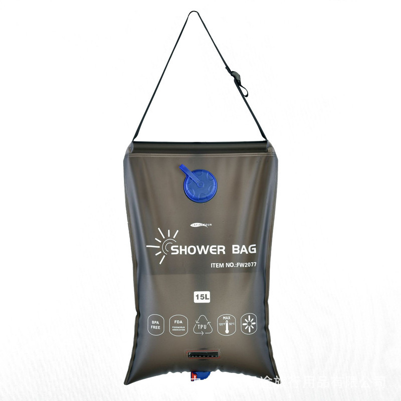 EVA Portable Solar Shower Bag 15L Lightweight For Hiking Fishing Camping
