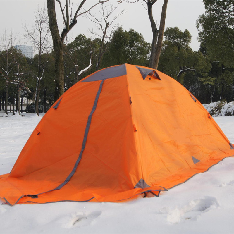 Aluminum Pole Double Layer Camping Tent With Snow Skirt